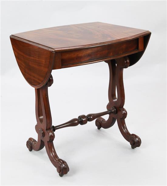 A 19th century Continental mahogany occasional table, W.2ft 1in. D.2ft H.2ft 6in.